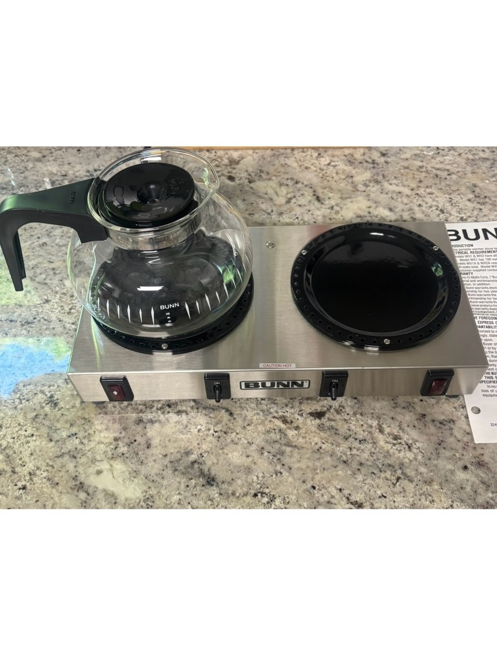 BUNN Glass Coffee Decanter Carafe w/ Lid Commercial Replacement Pot